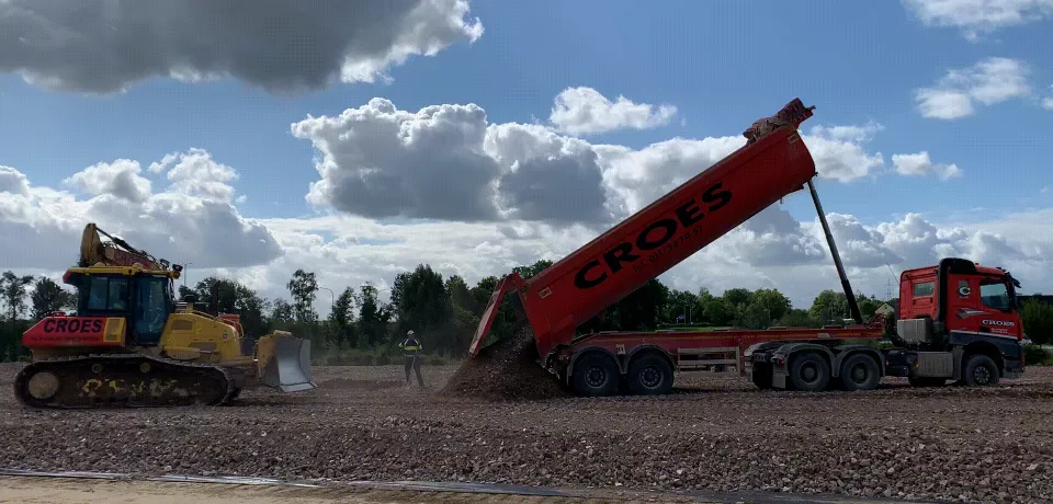 Granulats recyclés mixtes (0/63) en sous-fondation de bâtiment