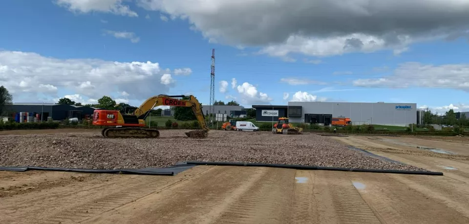 Granulats recyclés mixtes (0/63) en sous-fondation de bâtiment