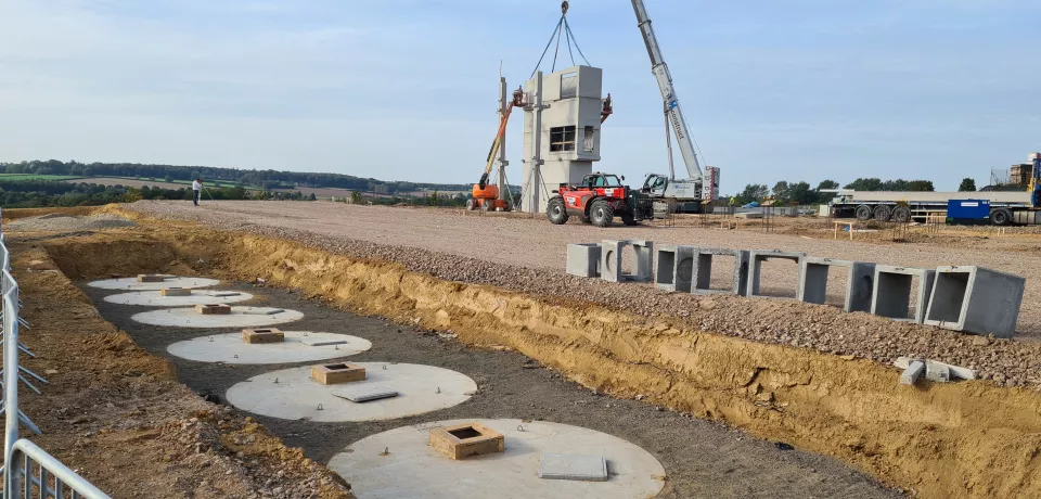 Granulats recyclés mixtes (0/63) en sous-fondation de bâtiment